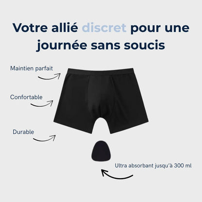 Boxer incontinence ultra-absorbant